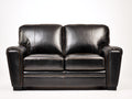 Zweisitzer Sofa aus Kunstleder 180 x 90 x 85 cm - Schwarz - Modernes Design für Wohnzimmer
