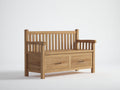 Gartenbank Holzbank Massivholz 160 x 60 x 90 cm - Naturholzfarbe - Klassisches Design mit Stauraum