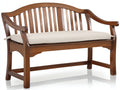 Gartenbank aus Holz 170 x 70 x 95 cm - Braun - Klassisches Design mit Armlehnen für Garten und Terrasse
