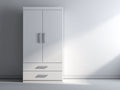 Kleiderschrank aus Holzwerkstoff 90x52x180 cm - Weiß - 2 Türen und 2 Schubladen im modernen Design
